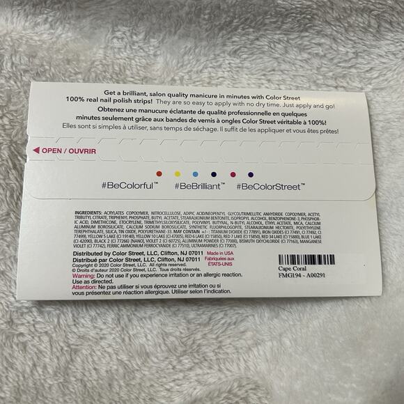 Color Street Nail Polish Strips - Cape Coral Sparkle New In Package - Picture 2 of 2